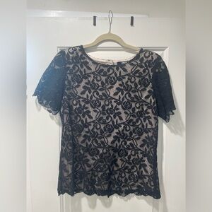 ASOS Black and Cream Lace Dress